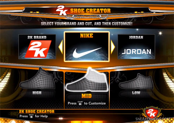 NBA 2K13 “Shoe Creator”