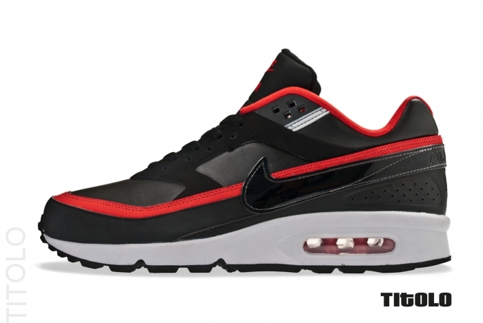 Nike Air Classic Bw Black Wolf Grey University Red 1