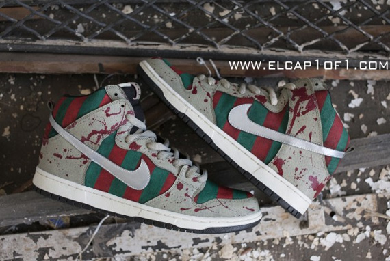 Nike Dunk High Freddy Krueger Customs