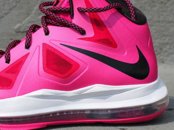 Nike Lebron X Gs Fireberry Black White