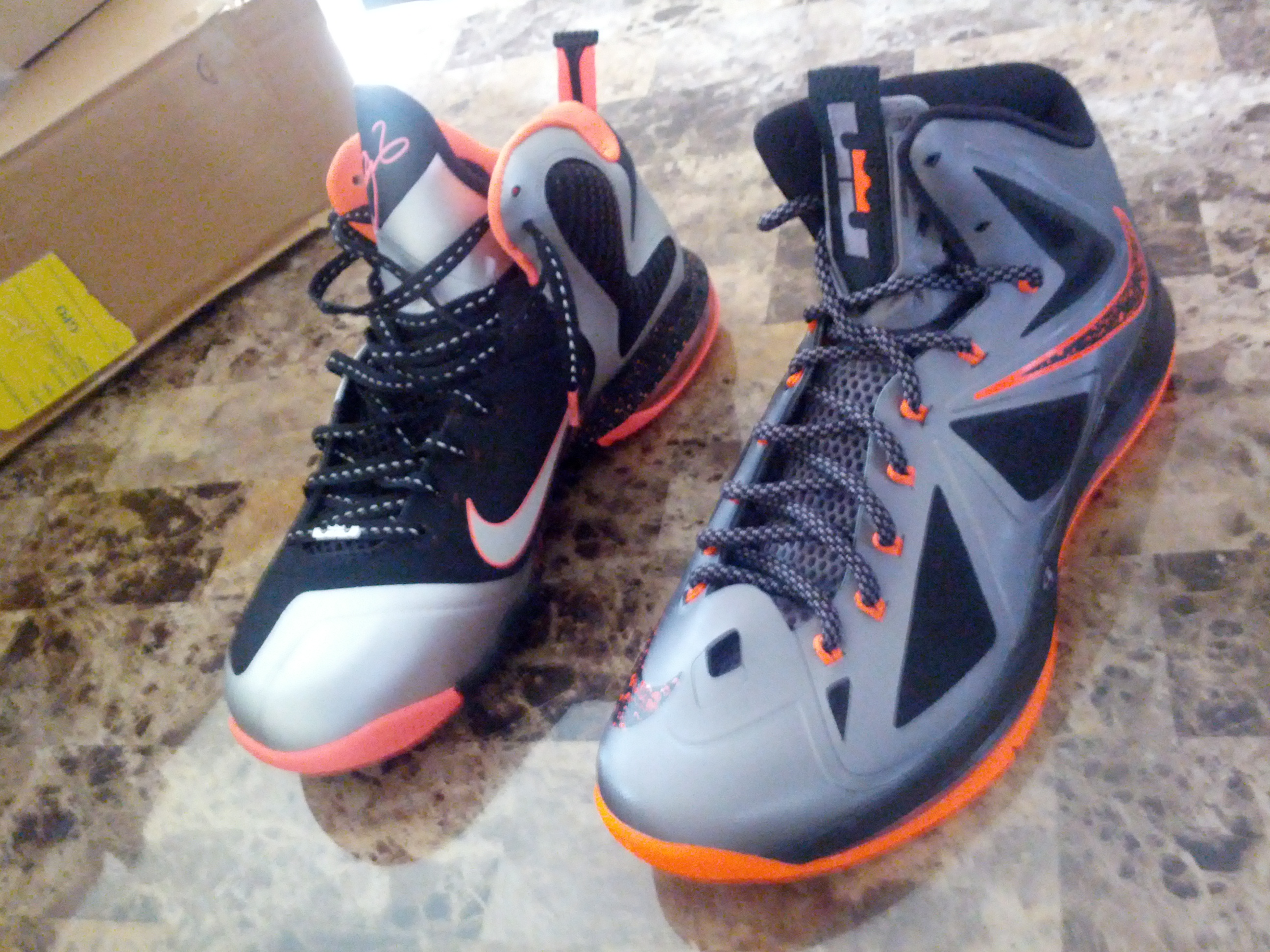 Nike Lebron X Silver Orange Black 01