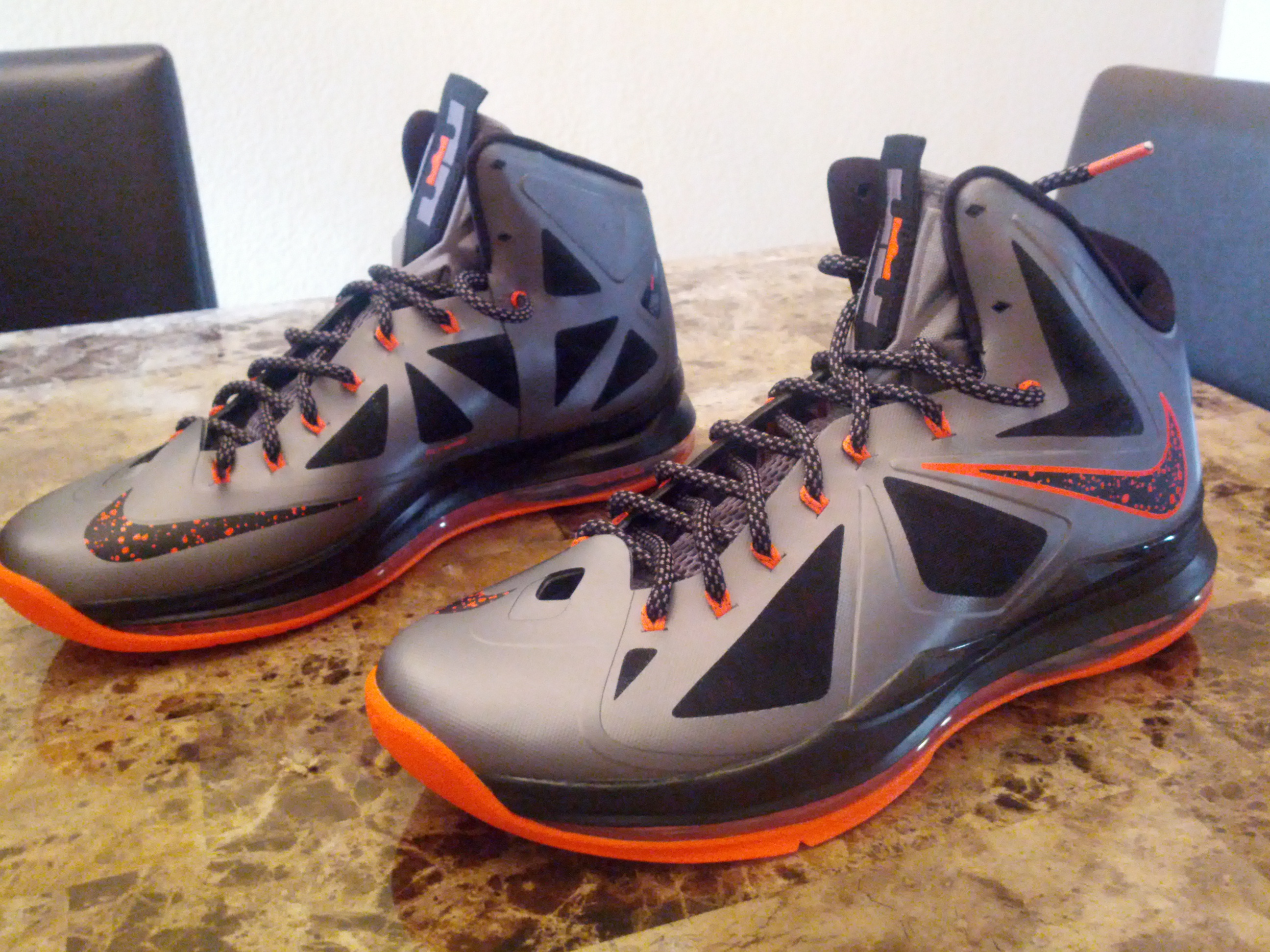 Nike Lebron X Silver Orange Black 02