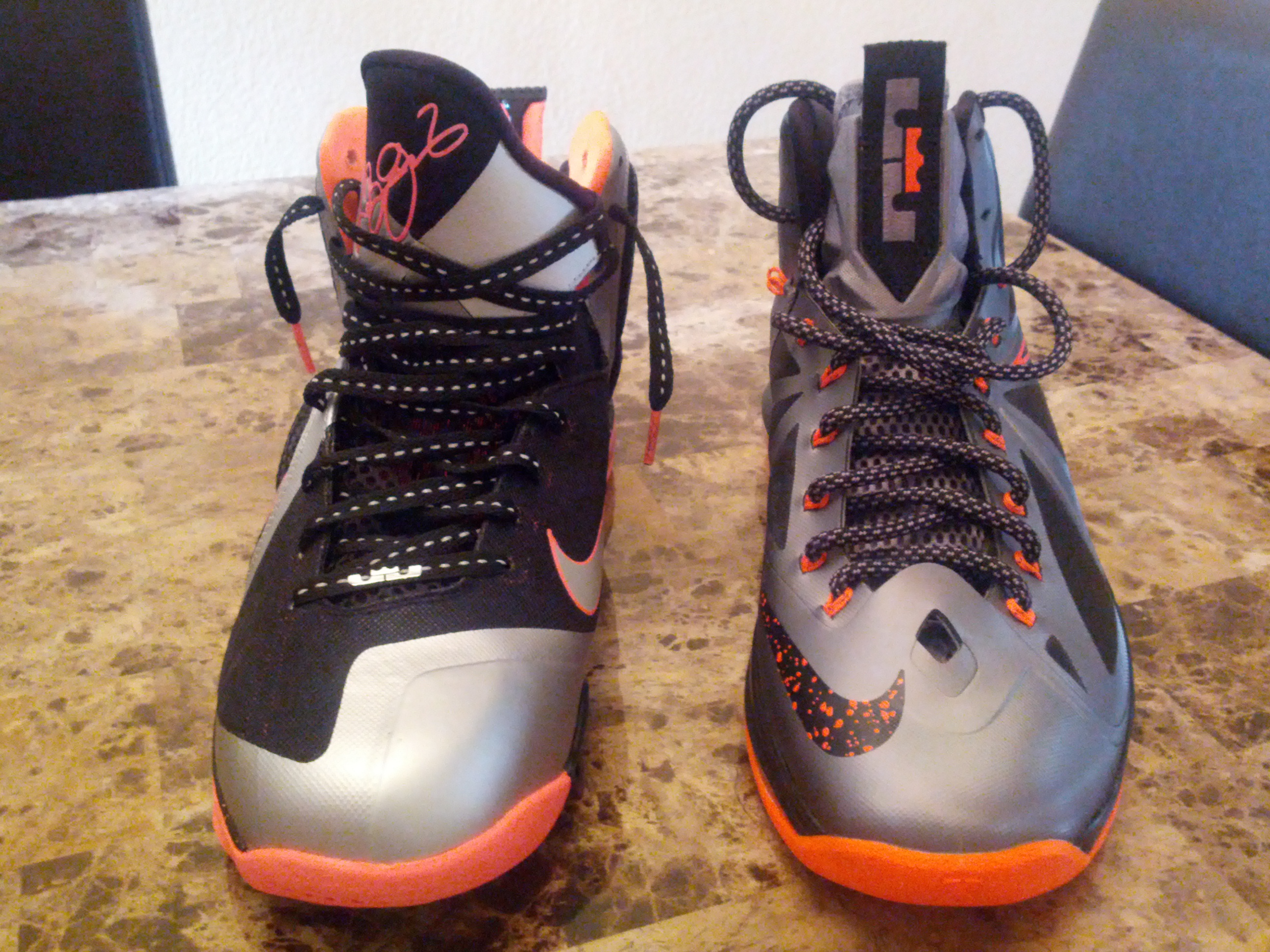 Nike Lebron X Silver Orange Black 12
