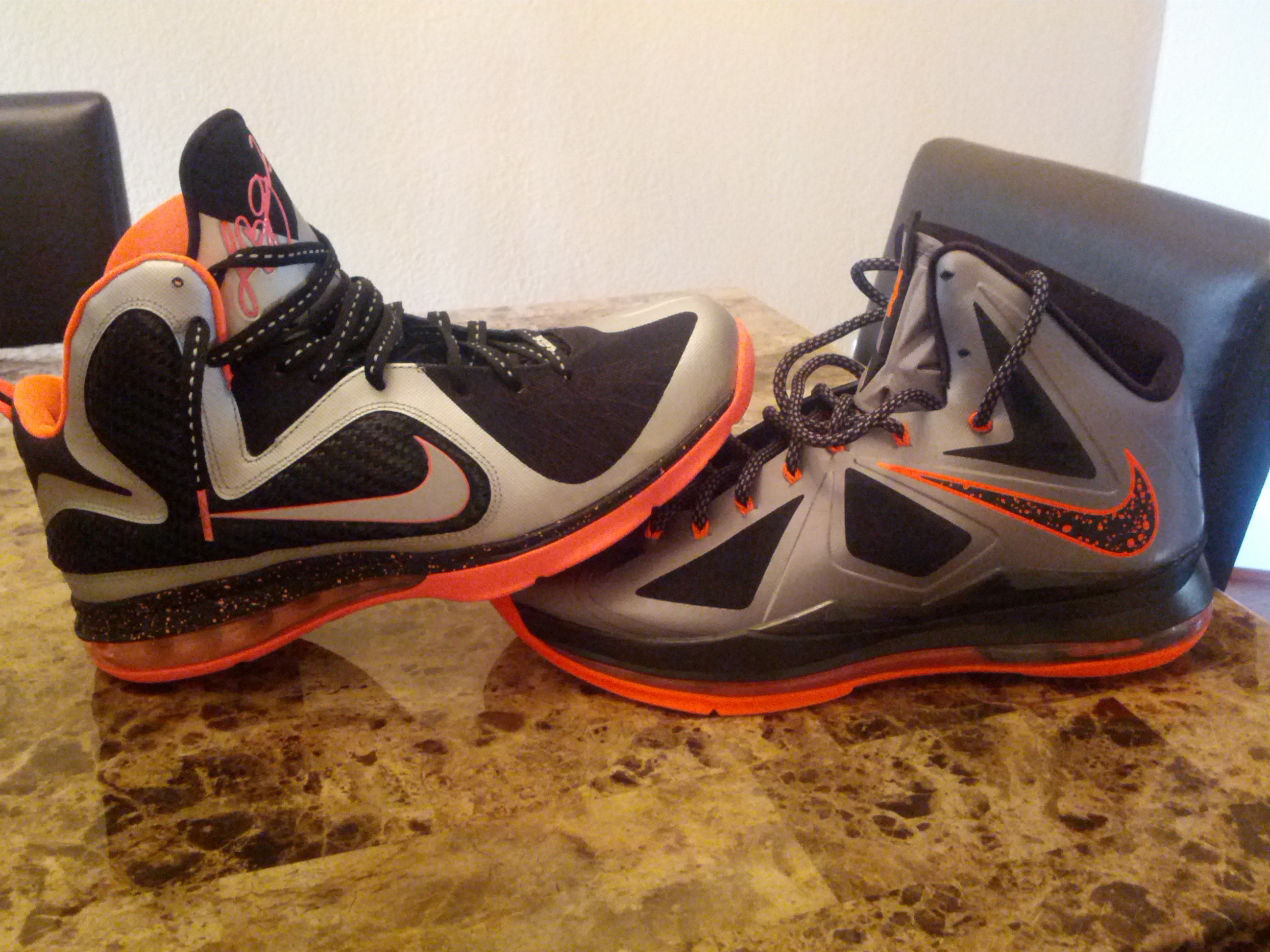 Nike Lebron X Silver Orange Black 14