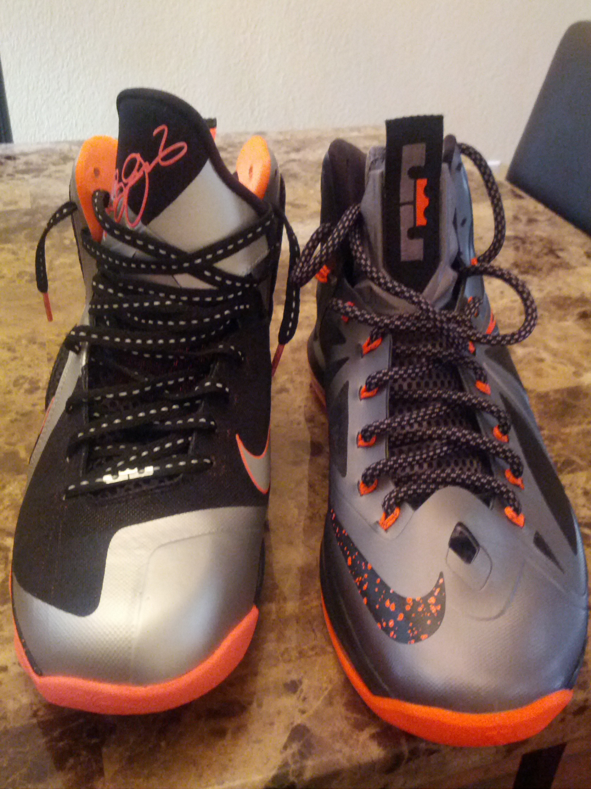Nike Lebron X Silver Orange Black 15