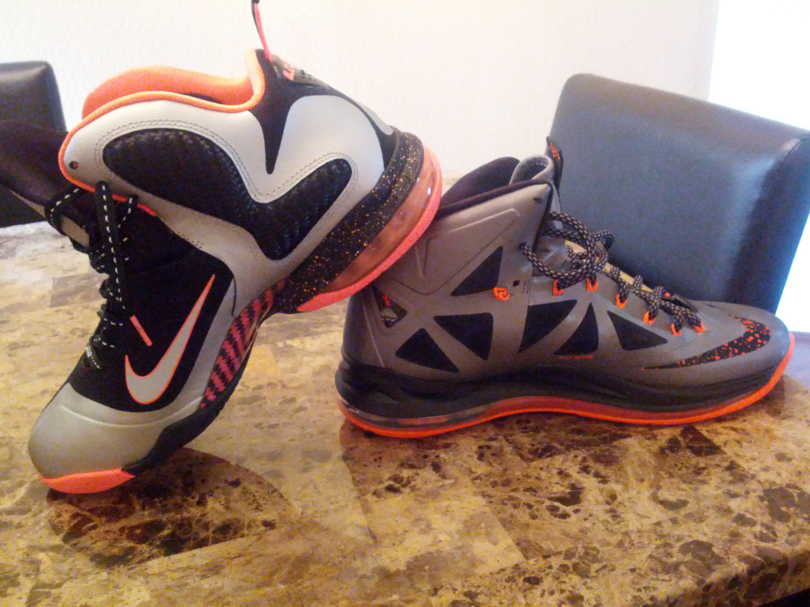 Nike Lebron X Silver Orange Black 17