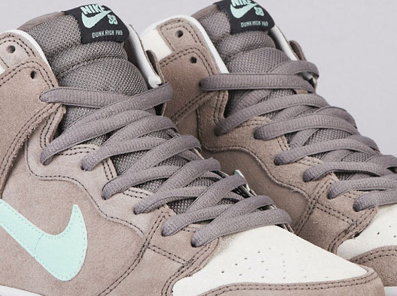 Nike SB Dunk High - Soft Grey - Medium Mint