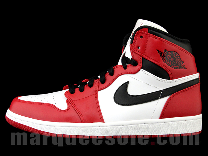Air Jordan 1 High White Varsity Red Black 06