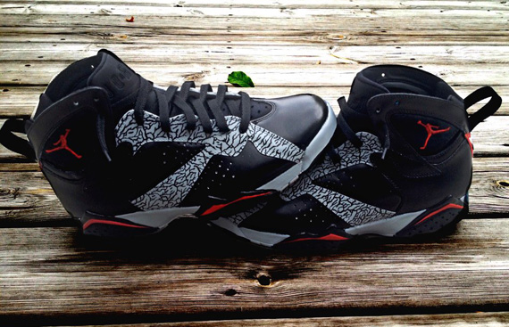 Air Jordan Vii Black Cement Customs 3
