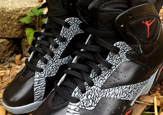 Air Jordan VII “Black/Cement” Customs by DeJesus