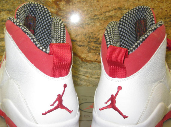 Air Jordan X White Varsity Red Unreleased Sample