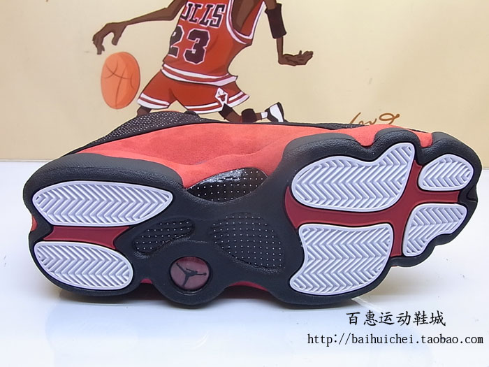 Black Red Jordan 13 4