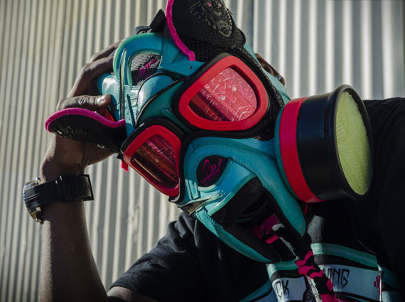 Nike LeBron 8 “South Beach” Gas Mask by Freehand Profit