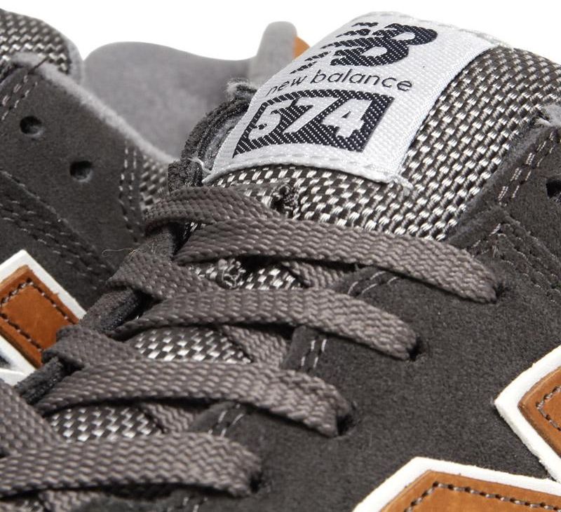 New Balance 574 Charcoal Tan 01