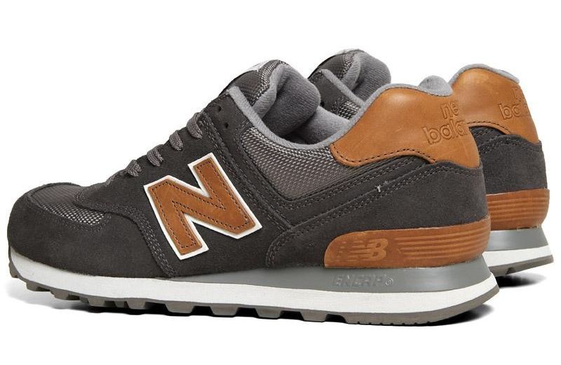 New Balance 574 Charcoal Tan 02