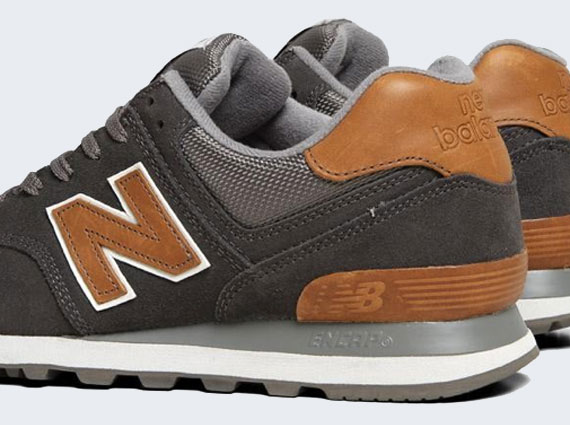 New Balance 574 - Charcoal - Tan