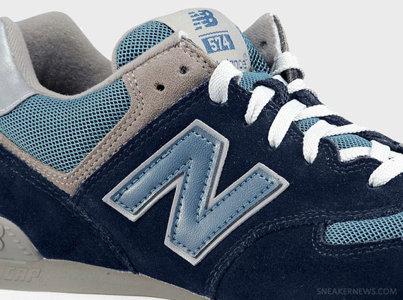 New Balance 574 Navy Silver White 1