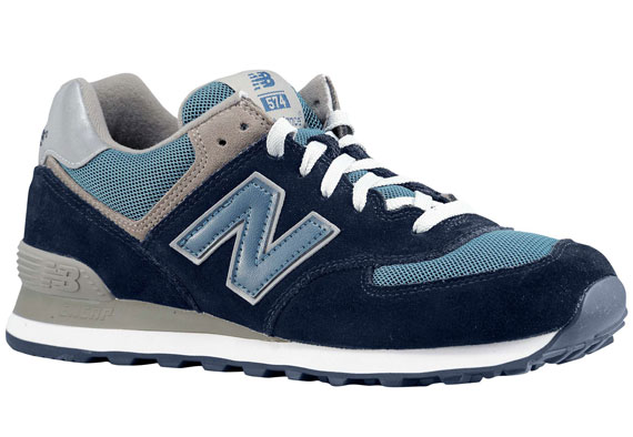 New Balance 574 Navy Silver White 2