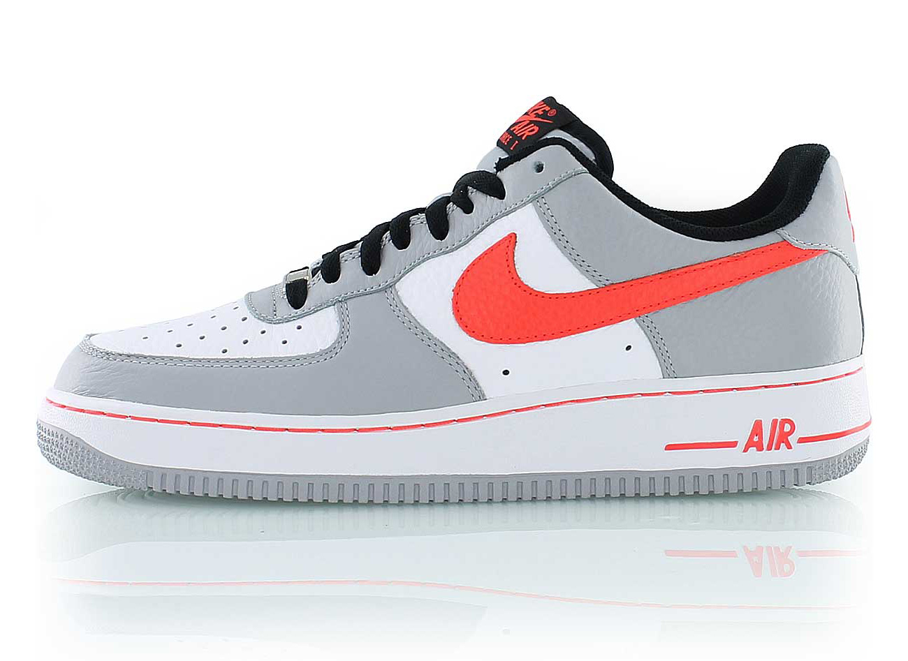 Nike Air Force 1 Low Grey Bright Crimson 7
