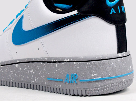 Nike Air Force 1 Low - White - Current Blue - Grey