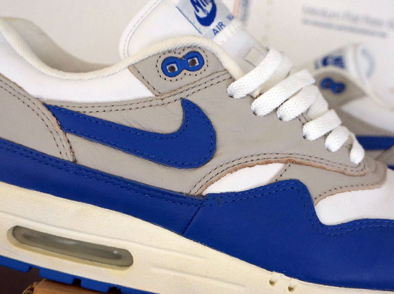 Nike Air Max 1 Leather - White - Royal Blue - 1999 Retro