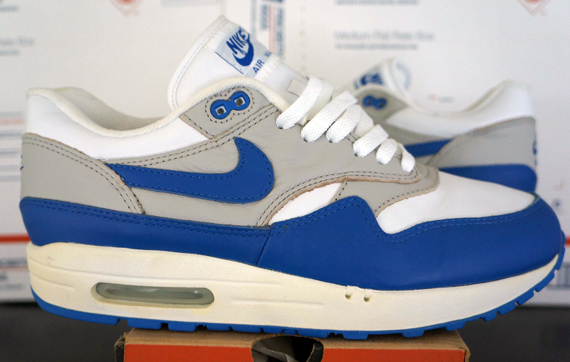 Nike Air Max 1 Leather Sc White Royal Blue Light Zen Grey 4