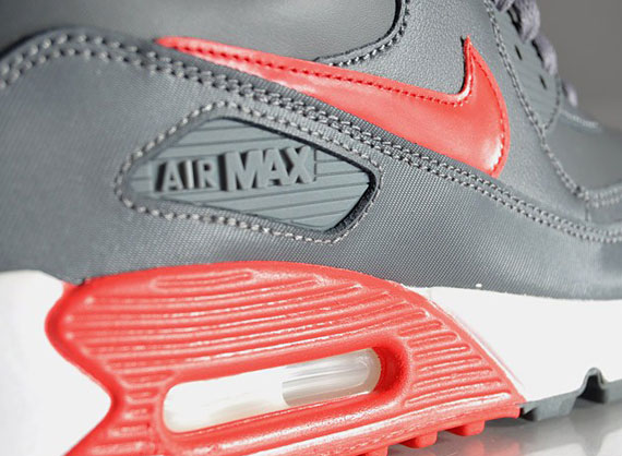 Nike Air Max 90 Essential - Dark Grey - University Red