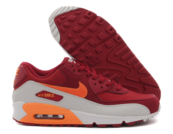 Nike Air Max 90 Essential Team Red Total Orange Neutral Grey 2