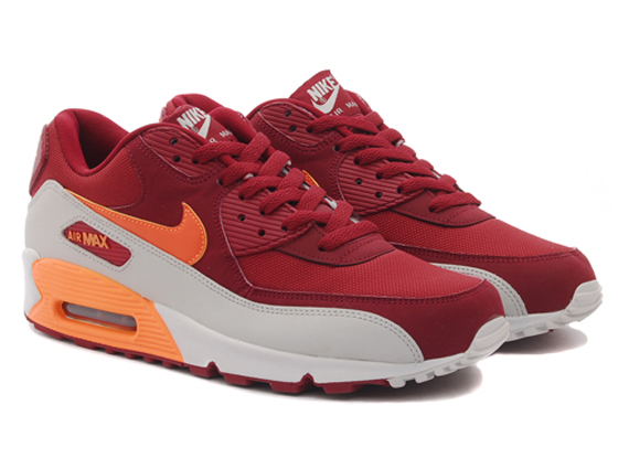 Nike Air Max 90 Essential Team Red Total Orange Neutral Grey 3