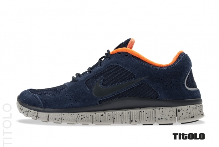 Nike Free Run 3 Obsidian Dark Team Red Total Orange 1