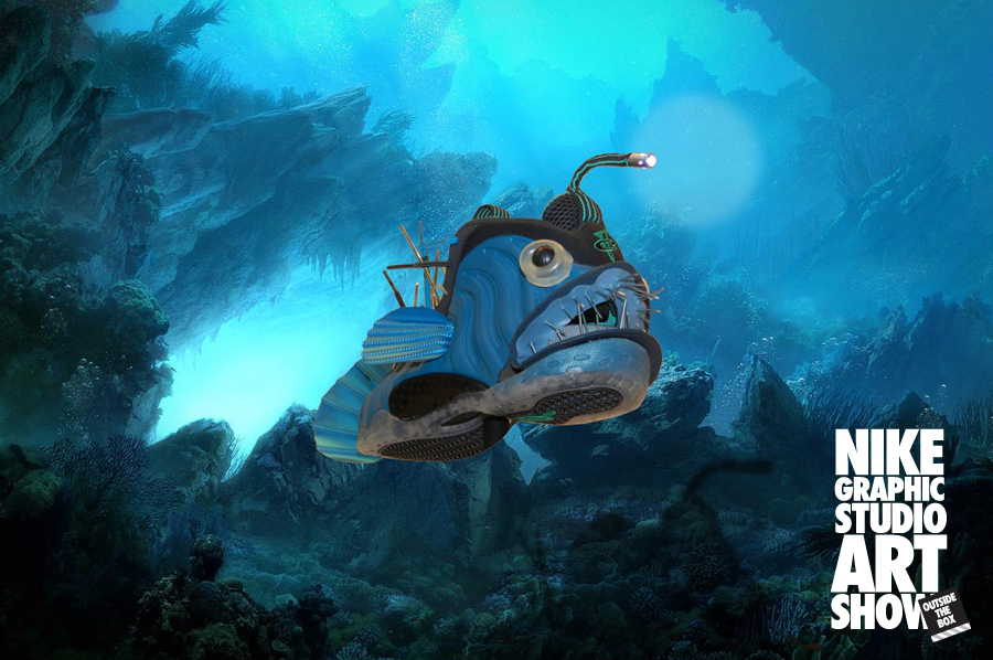 Nike Graphic Studio Art Show Foamposite Fish