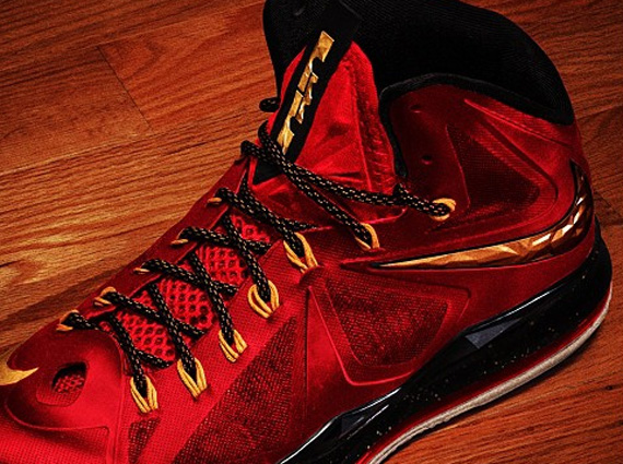 Nike Lebron X Red Gold Black 2