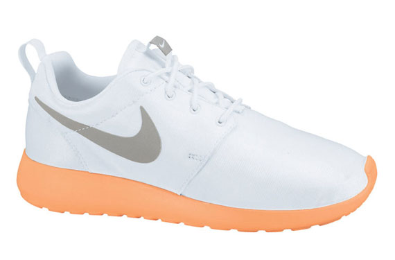 Nike Roshe Run Premium White Light Orange 2