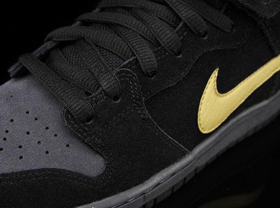 Nike Sb Dunk Mid Dark Obsidian Metallic Gold