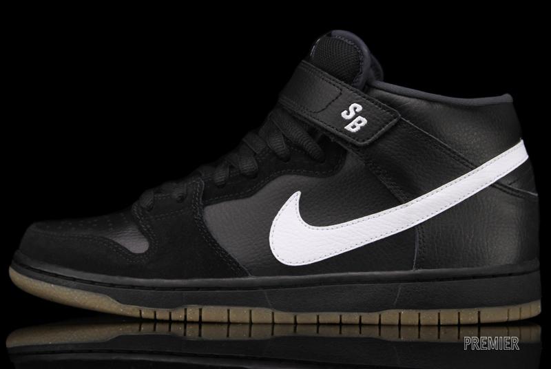 Nike Sb Dunk Mid Pro Black White Gum 1