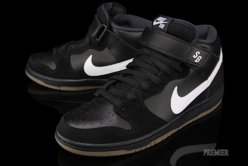 Nike Sb Dunk Mid Pro Black White Gum 2