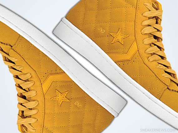 UNDFTD x Converse Pro Leather Mid Quilted - Golden Yellow