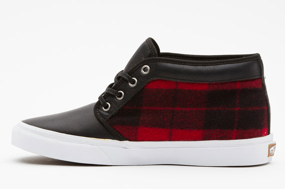 Vans Chukka Flannel Red Black 1