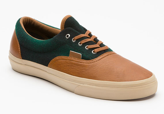 Vans Era Flannel Green Brown 2