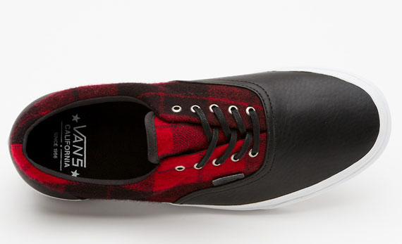 Vans Era Flannel Red Black 3