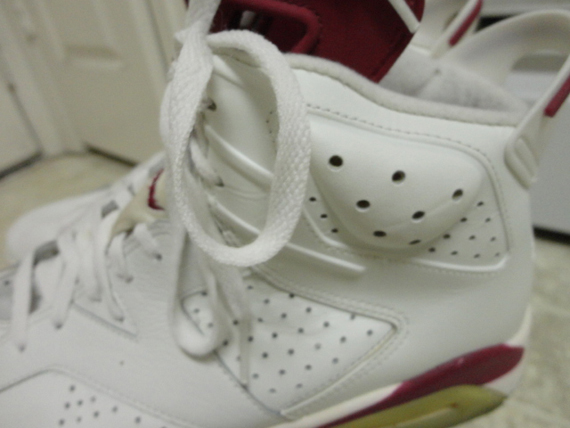 White Maroon Air Jordan Vi 0