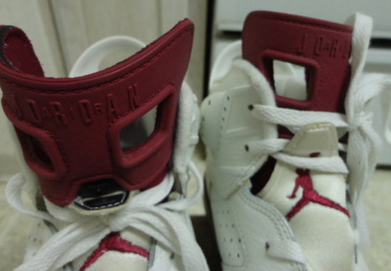 White Maroon Air Jordan Vi 11