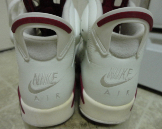 White Maroon Air Jordan Vi 5