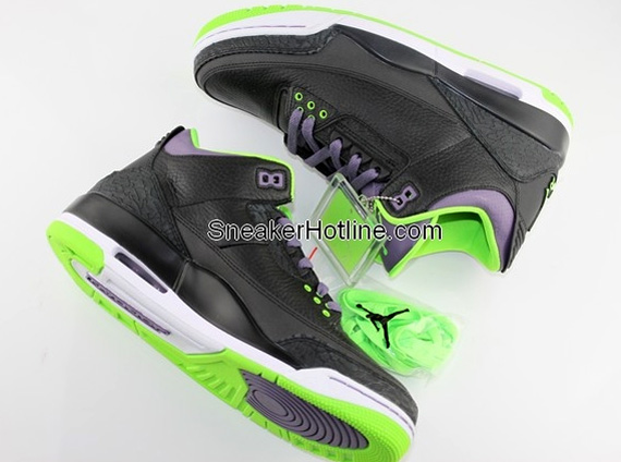 Air Jordan III Retro – Black – Purple – Green