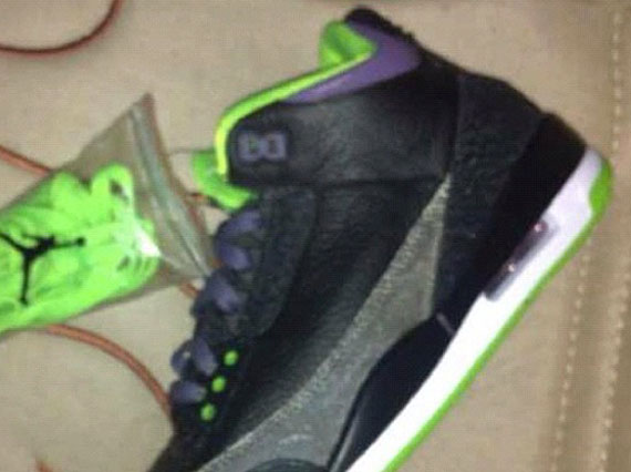 Air Jordan III – Black – Purple – Green