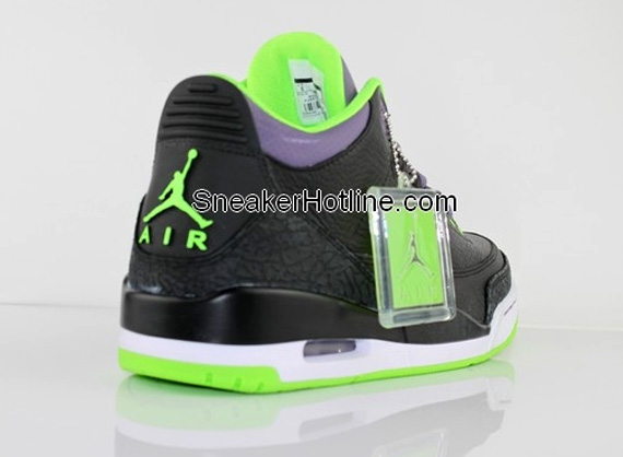 Air Jordan Iii Retro Black Purple Green 2