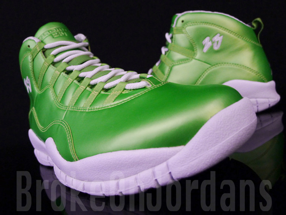 Air Jordan X Rainbow Green 10