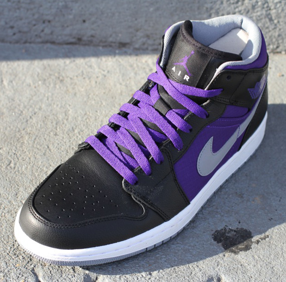 Black Court Purple Air Jordan 1 Phat 1