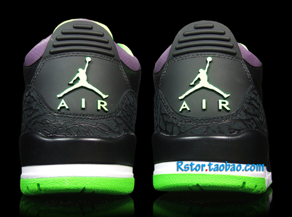 Black Neon Purple Jordan Iii 10