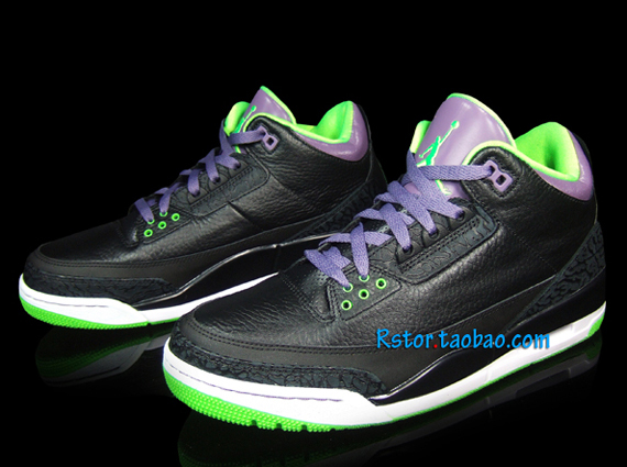 Black Neon Purple Jordan Iii 13